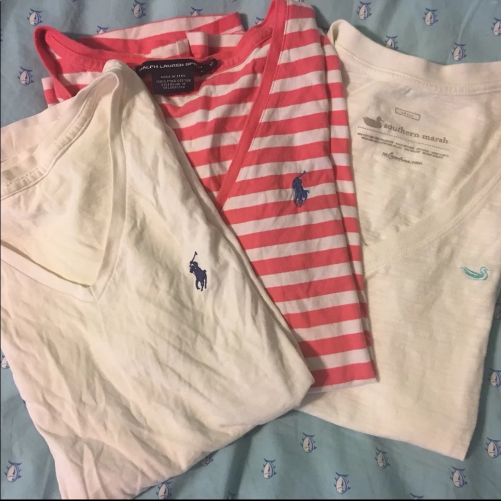 Three preppy V-Neck shirts!